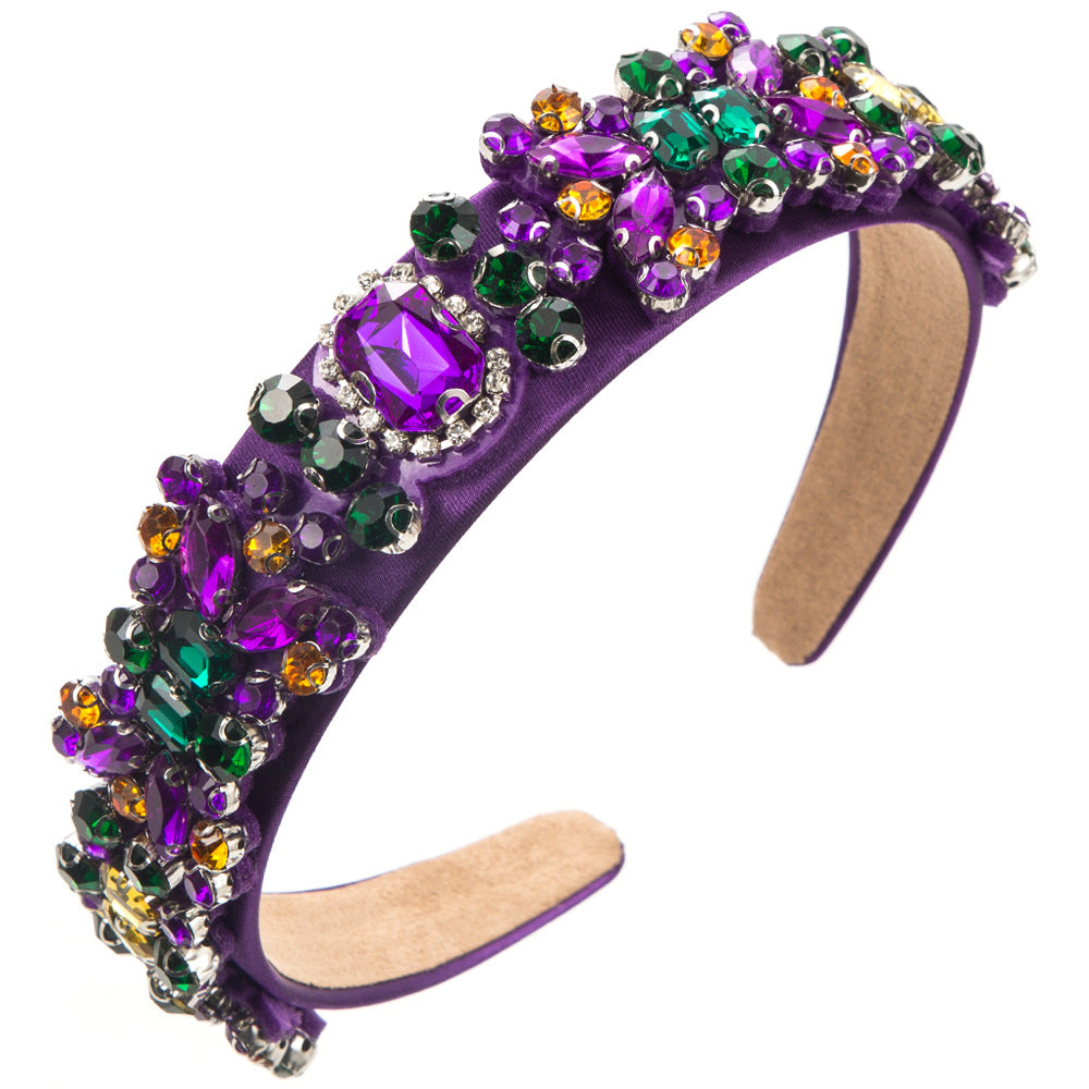 Wholesale Carnival Baroque Super Flash Full Diamond Party Headband